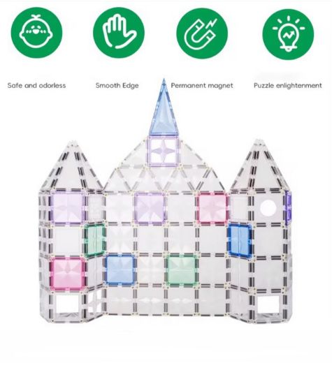 Picture of STAR MAGNET TILES 108 PCS TRANSPARENT