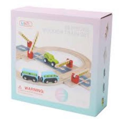 Picture of 39 PIECES WOODEN TRAIN SET